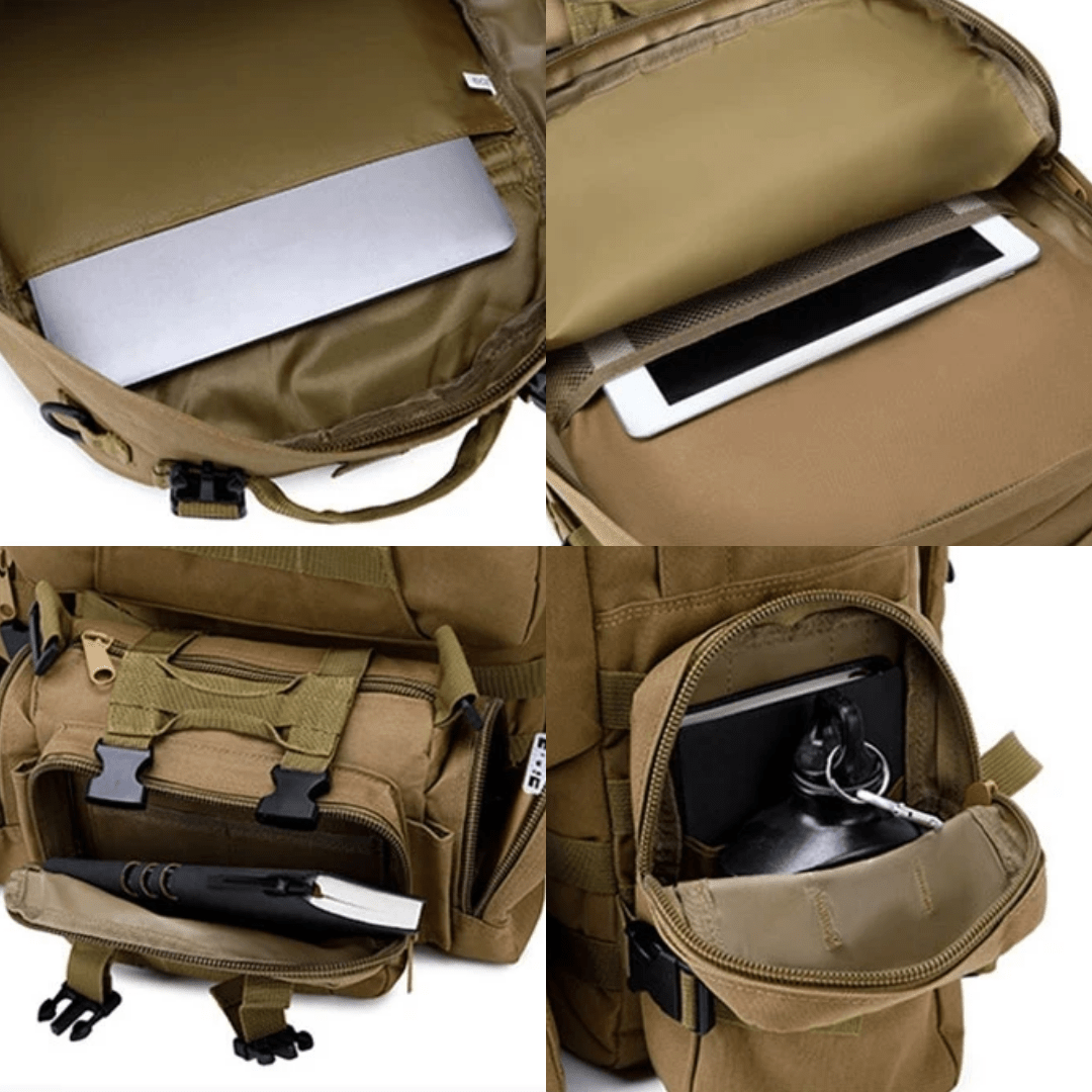 Sac à dos tactique 50L résistant à l’eau avec système MOLLE - Montelac