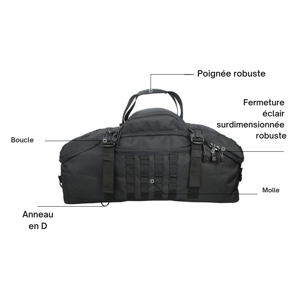 Sac de sport tactique imperméable 3 - en - 1 | Montelac - Montelac