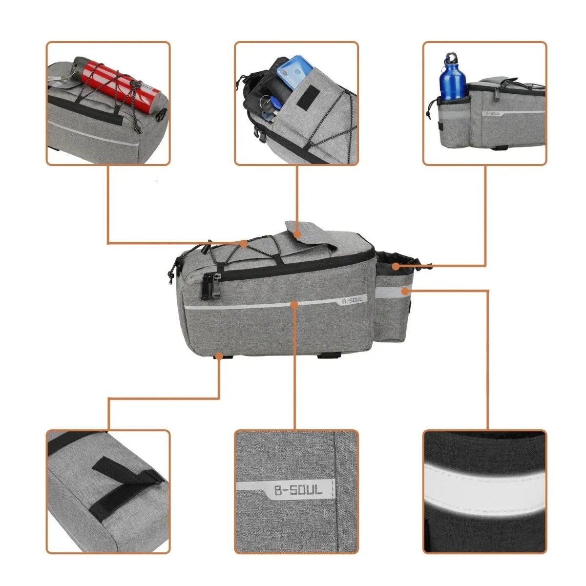 Sac isotherme imperméable pour porte - bagages vélo arrière - Montelac