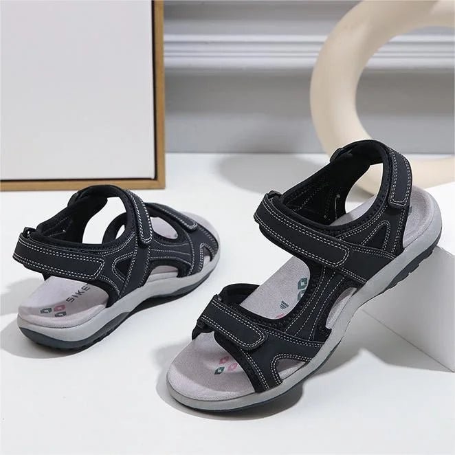 Sandales confort pour femme avec scratch et semelle antidérapante - Montelac