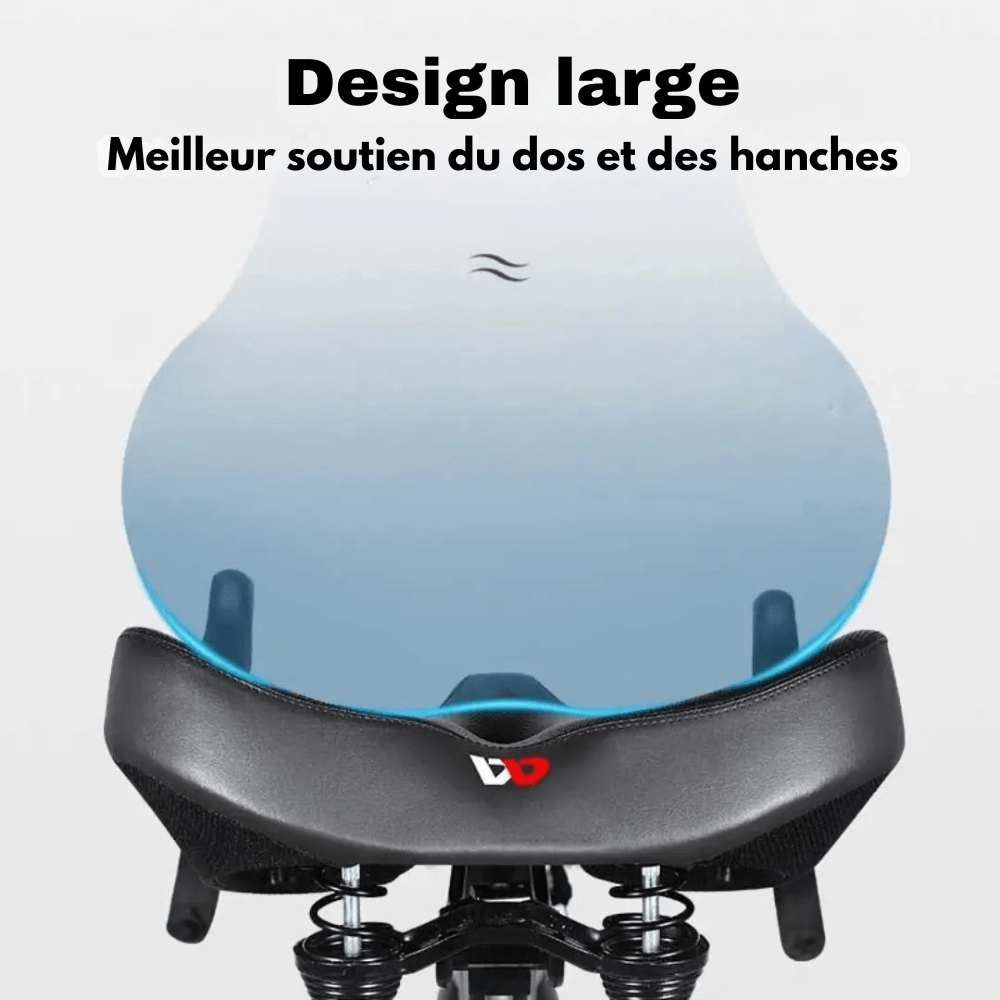 Selle de vélo ergonomique étanche avec amortisseur intégré - Montelac