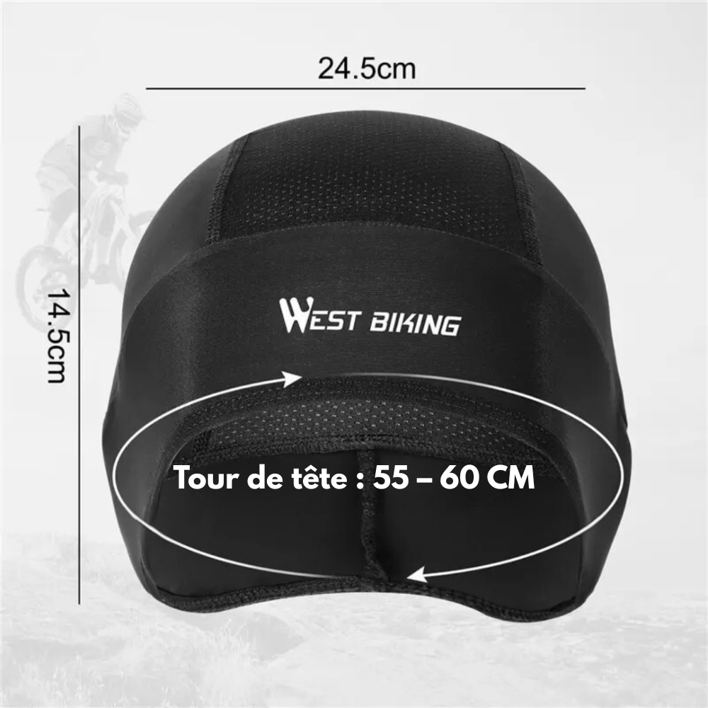 Sous - casque respirant en maille pour cyclisme estival - Montelac