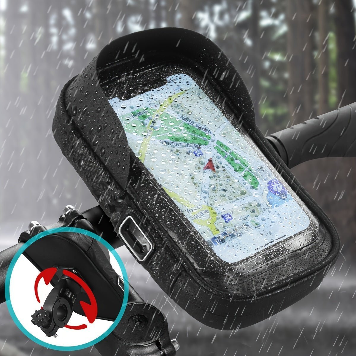 Support de téléphone étanche rotatif vélo et moto | Montelac - Montelac