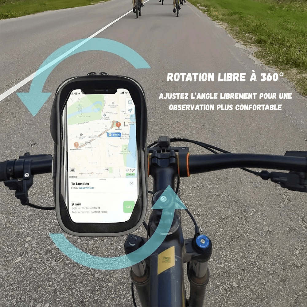 Support de téléphone étanche rotatif vélo et moto | Montelac - Montelac