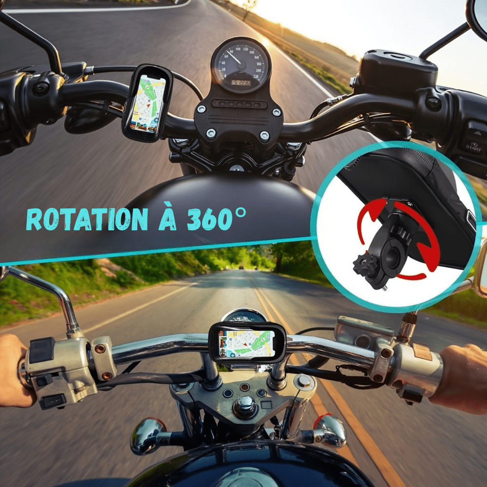 Support de téléphone étanche rotatif vélo et moto | Montelac - Montelac