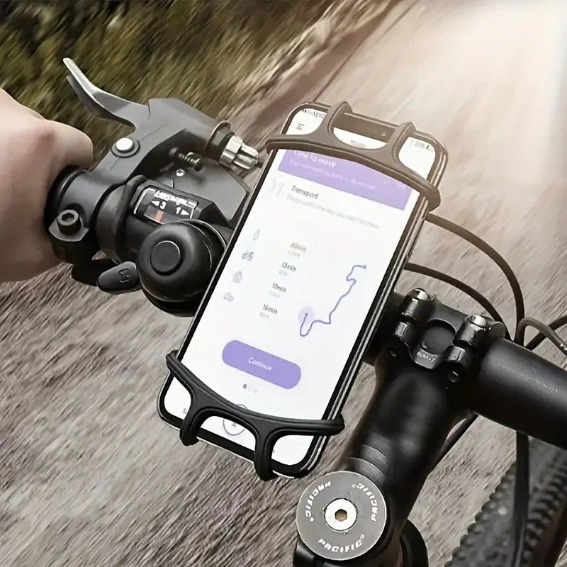 Support de téléphone vélo flexible rotatif en silicone - Montelac