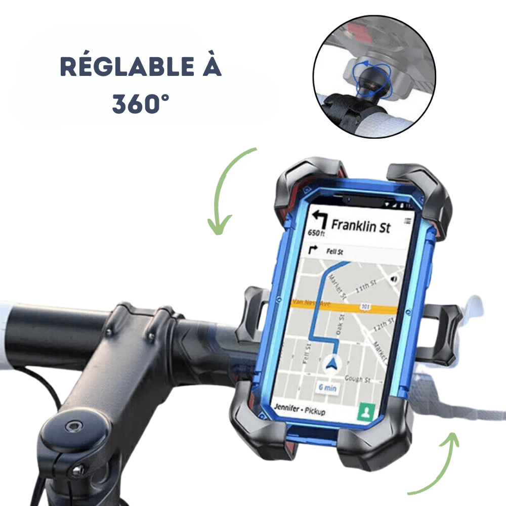 Support de téléphone vélo sécurisé ajustable | Montelac - Montelac