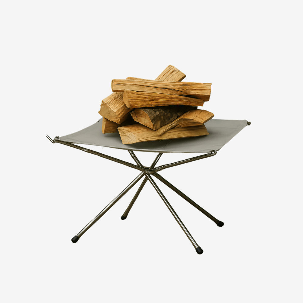 Support pliable pour feu de camp en acier inoxydable | Montelac - Montelac