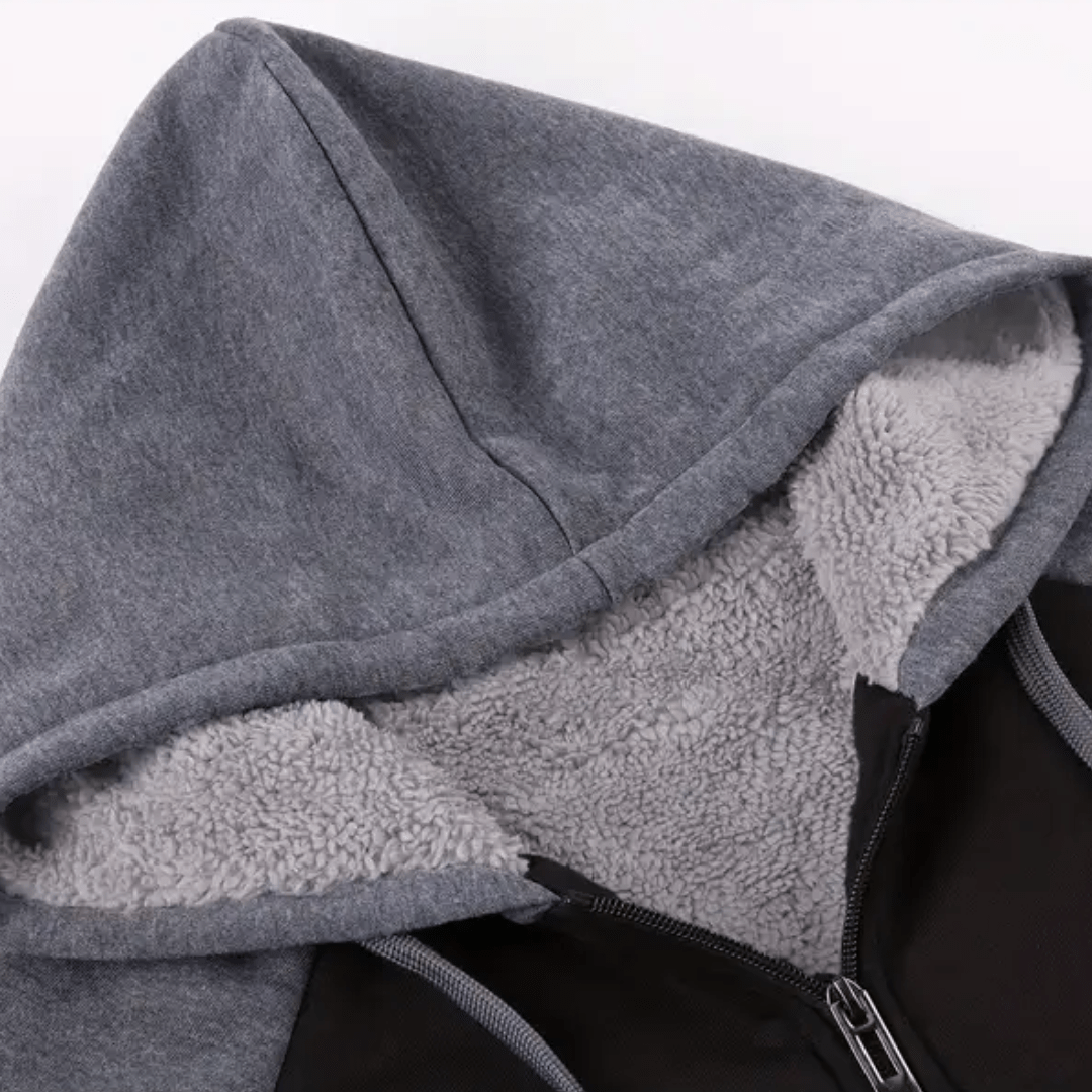 Sweat à capuche doublé polaire chaud et résistant pour homme - Montelac