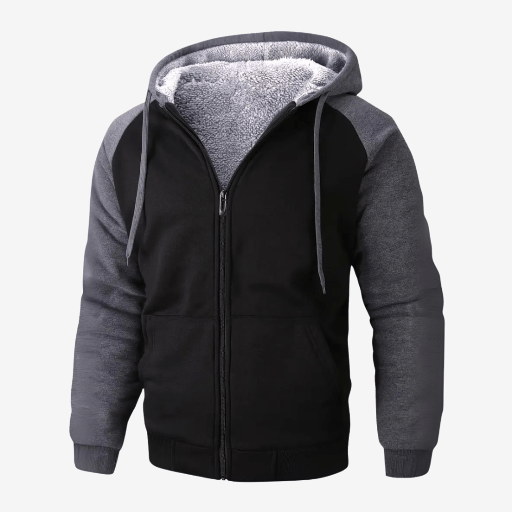 Sweat à capuche doublé polaire chaud et résistant pour homme - Montelac