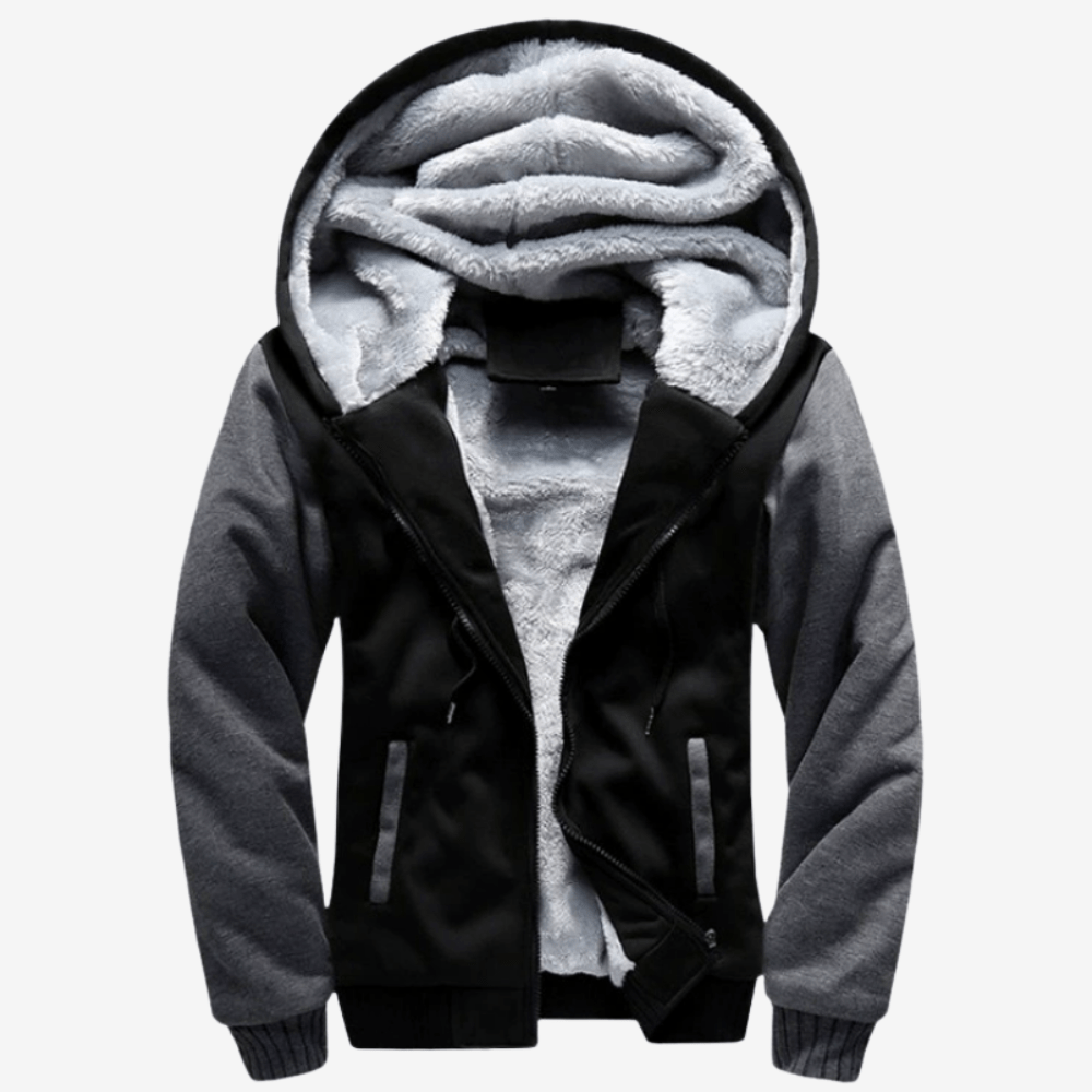 Sweat à capuche doublé polaire chaud et résistant pour homme - Montelac