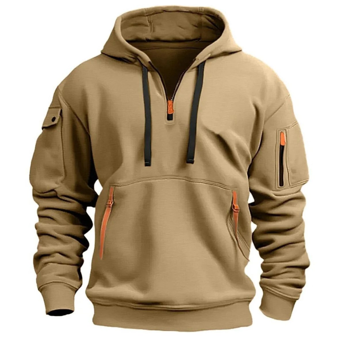 Sweat à capuche léger demi - zip respirant | Montelac - Montelac