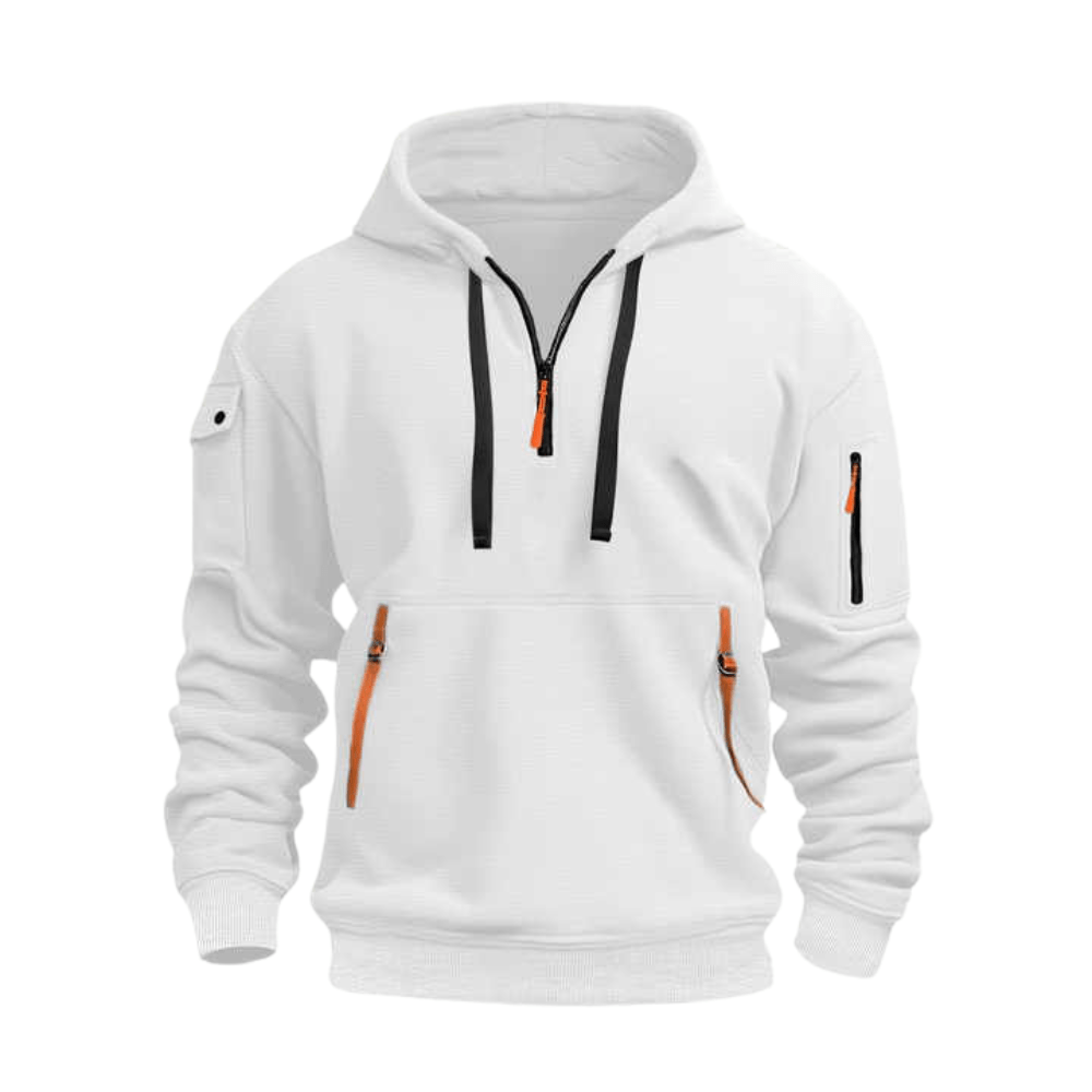Sweat à capuche léger demi - zip respirant | Montelac - Montelac