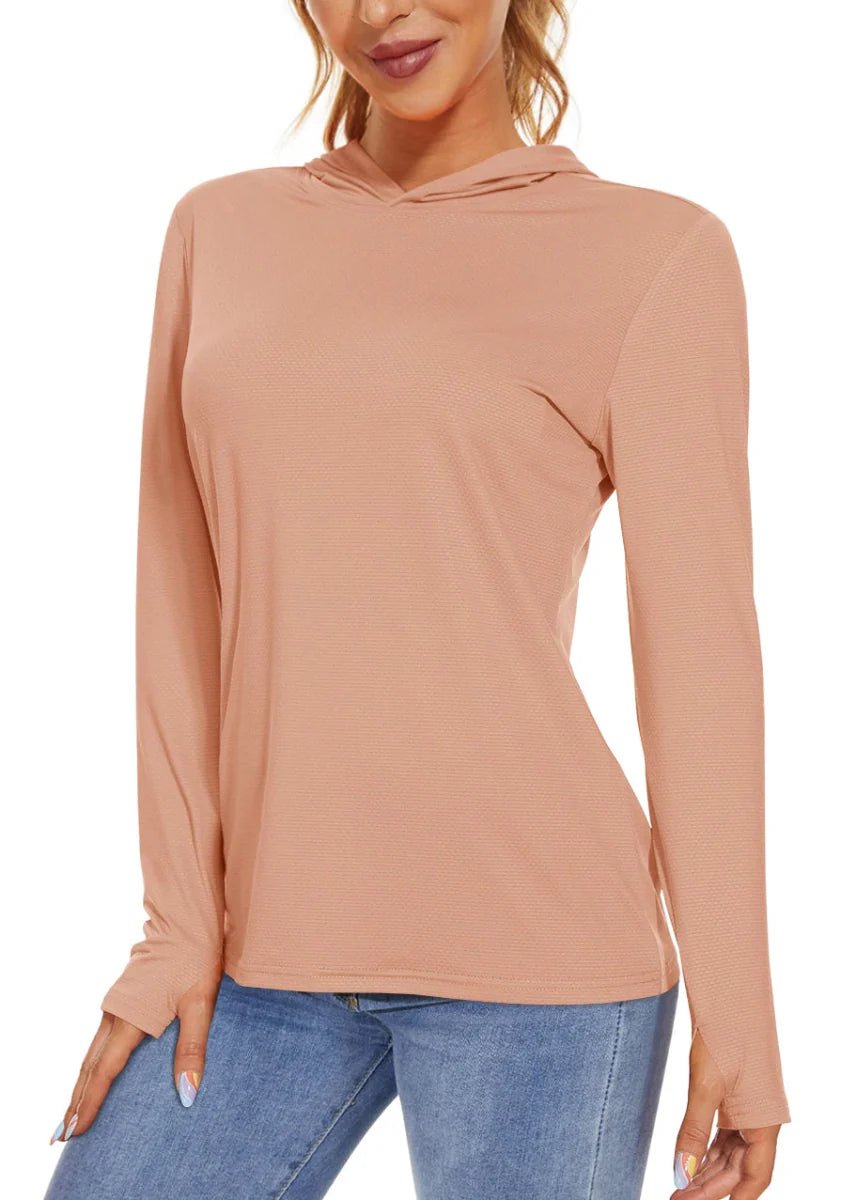 Sweat à capuche respirant à manches longues avec protection UV pour femme | Montelac - Montelac