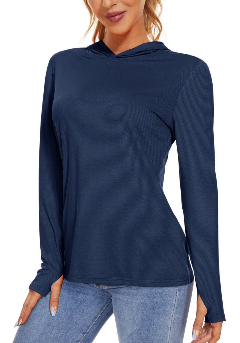 Sweat à capuche respirant à manches longues avec protection UV pour femme | Montelac - Montelac