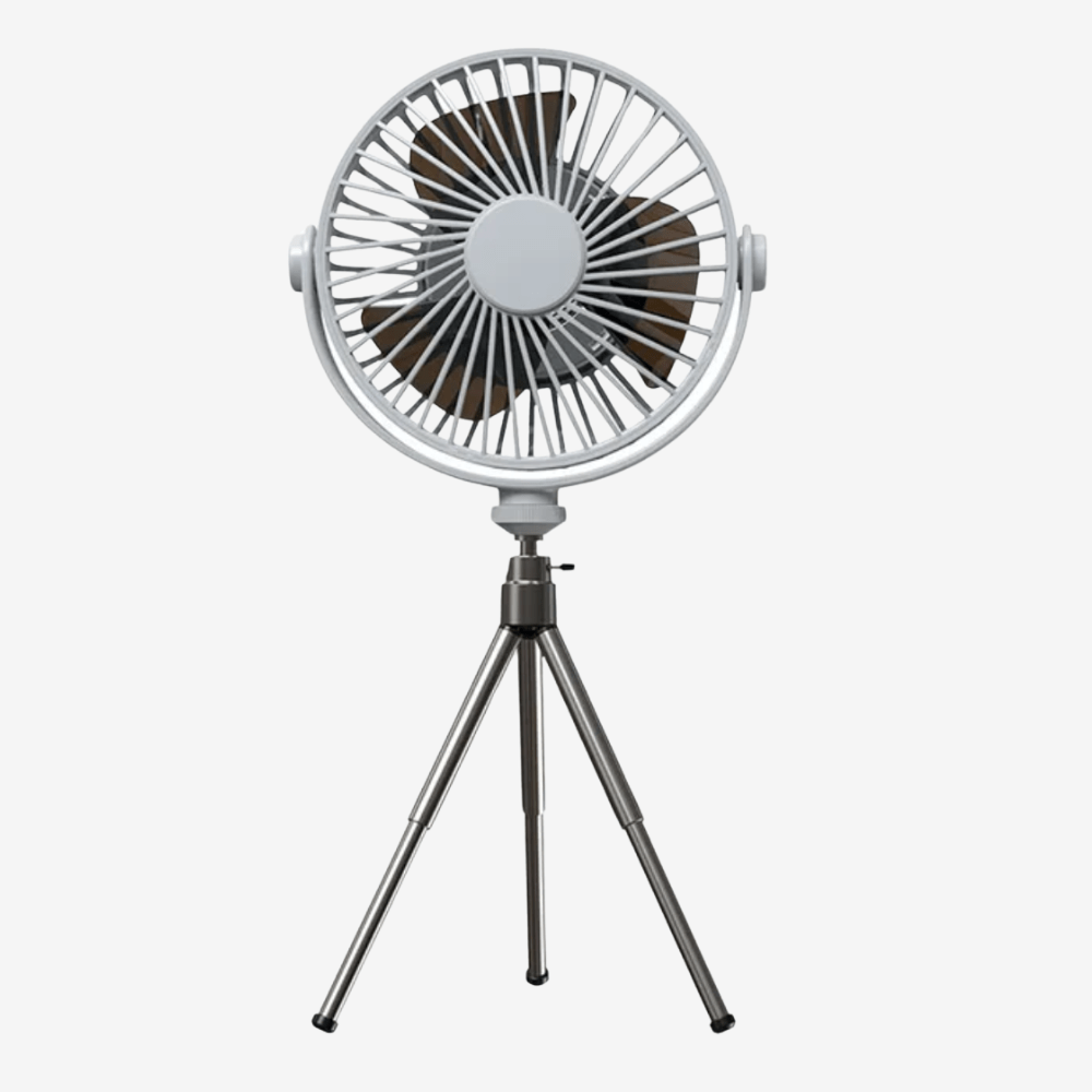 Ventilateur de camping rechargeable - LED intégré - Montelac