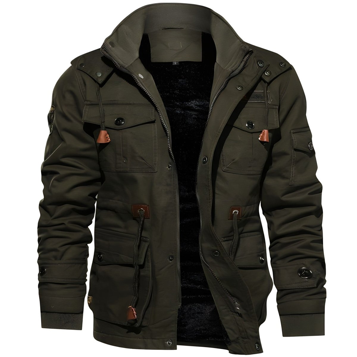 Veste de plein air isolante à capuche polaire multi - poches | Montelac - Montelac