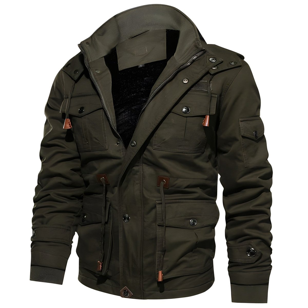 Veste de plein air isolante à capuche polaire multi - poches | Montelac - Montelac