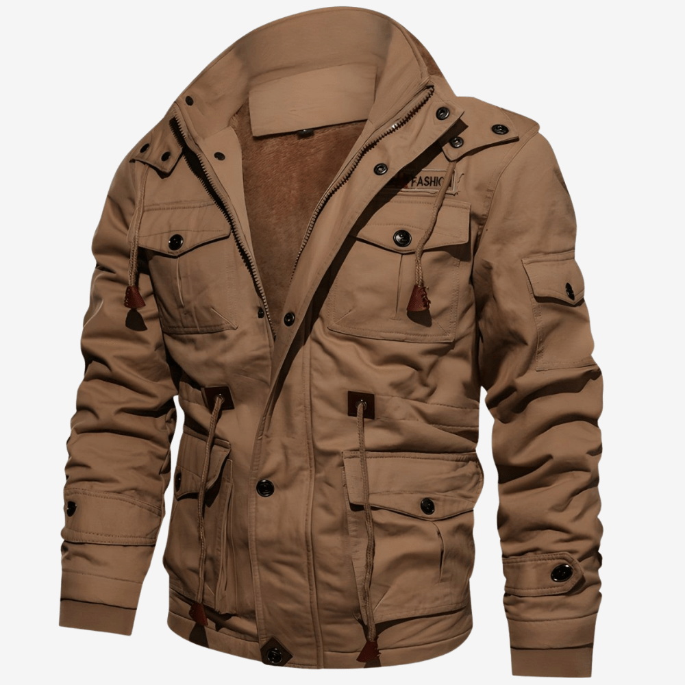 Veste de plein air isolante à capuche polaire multi - poches | Montelac - Montelac