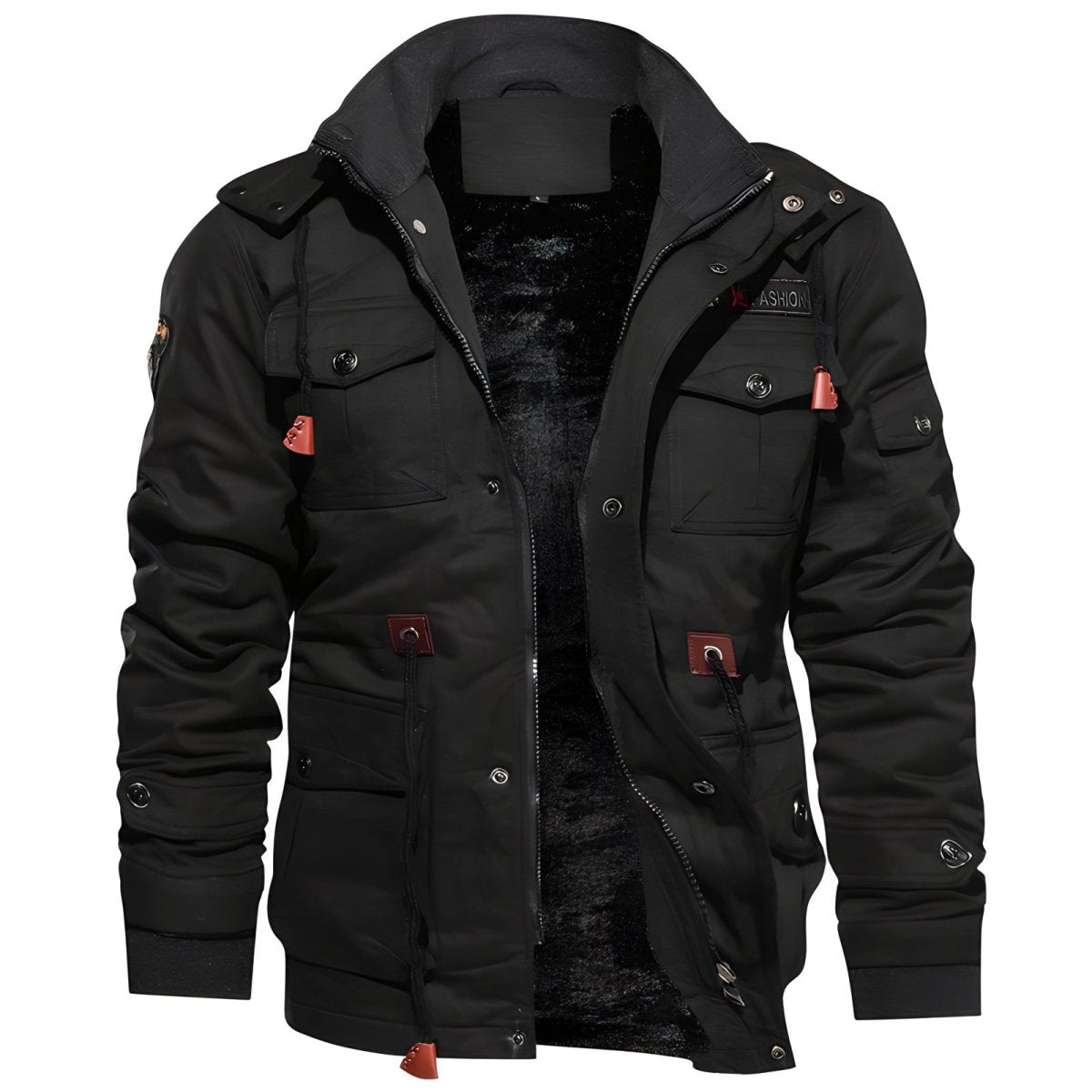 Veste de plein air isolante à capuche polaire multi - poches | Montelac - Montelac