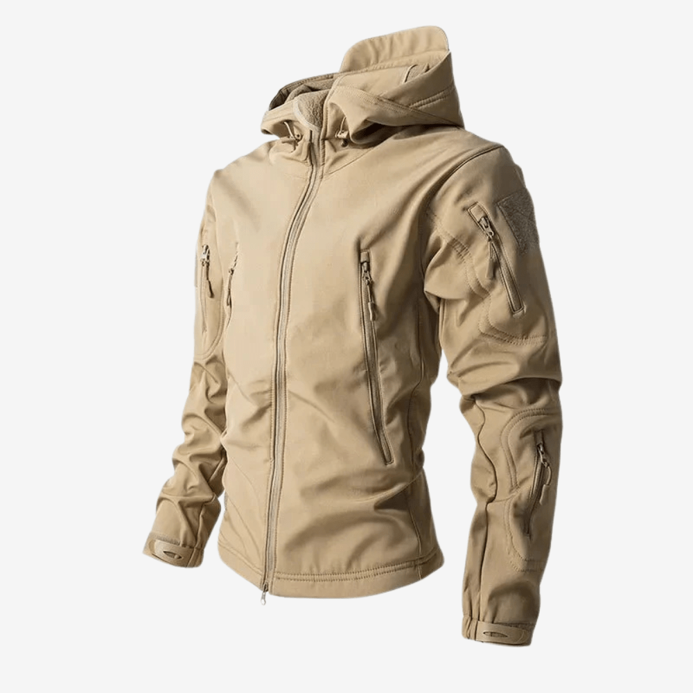 Veste de randonnée softshell coupe - vent doublée polaire homme - Montelac